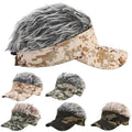 Fashion Wig Sun Cap Snapback Camouflage Sports Peaked Hats Hip Hop Half Hairpiece Baseball Caps Camo Hat