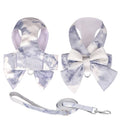 Gradient Dog Leash Vest-style Pet Chest Back Strap Organza Chest Back Skirt Small to Medium-sized Dog Walking Leash