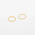 Joolim Jewelry 18K Gold Plated  Stainless Steel Linellae Waved Super Fine Dainty Rings for Women