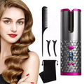Smart Mini Wireless LCD Display Ceramic Hair Curler PTC Automatic Rotating Magic Cordless Hair Styler