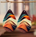 Fenyi Wholesale Jewelry Fashion Hot Sale Retro Bohemian Creative Popular Acrylic Color Pattern Teardrop Earrings  Girls Women