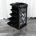 Spa Barber Hair Salon Trolley with 5 Drawers Removable Plastic Hairdressing Cart Working Trolleys for Beauty Equipment