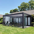 Sleek Aluminum Louvered Pergola with Flip Blades Short Delivery for Outdoor Garden Aesthetics