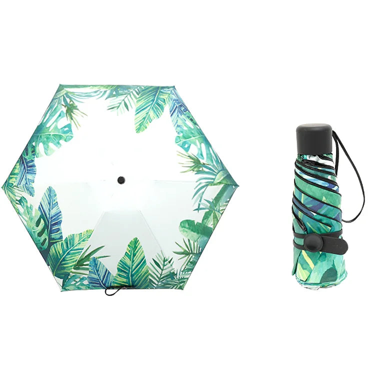 Hot Selling Digital Print Customized Fashion Mini Manual Pocket Umbrella with Print