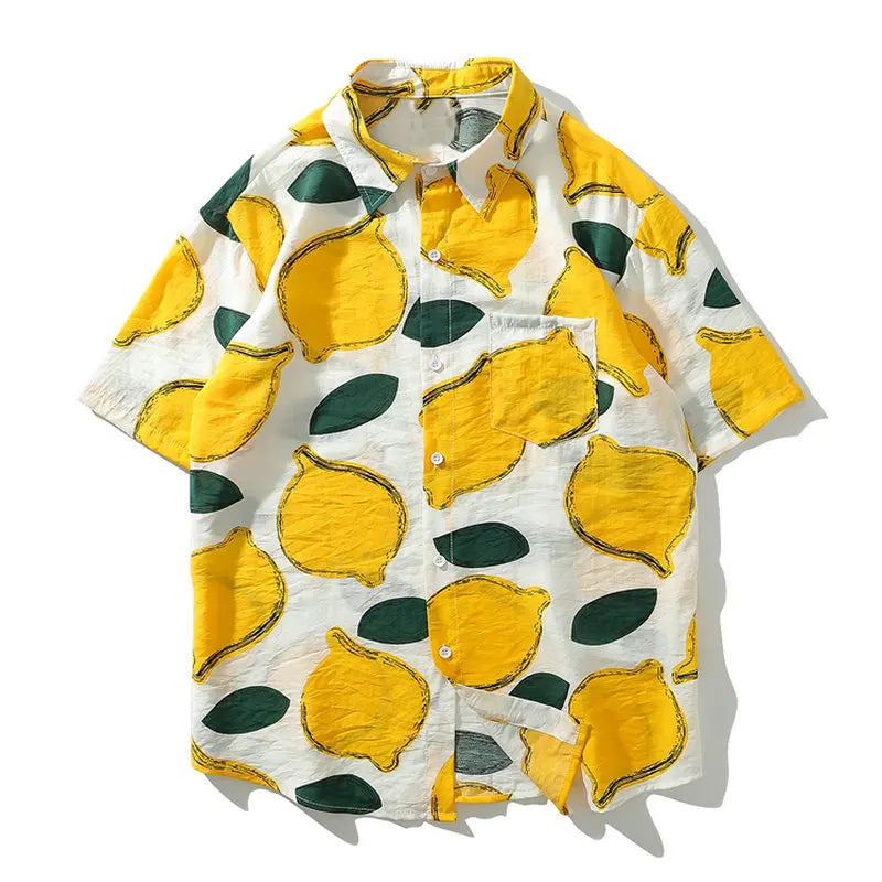 Mens Hawaiian Beach Shirt Hawaiian Shirts for Men Print Button Down Shirt Wholesale
