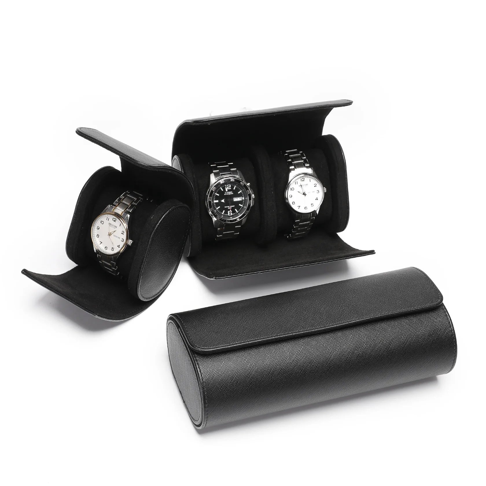 CONKLY Watch Box Gift Roll Case Packaging Custom Logo Luxury Wholesale PU Leather Square Leather Case