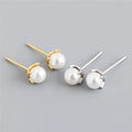 SP Cute Fashion Fine Jewelry 18K Gold Plated Studs S925 Sterling Silver Pearl Stud Earrings