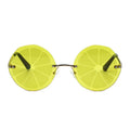 VIFF HM21445 Yellow Lemon Slices Rimless Sun Glasses Fashion Party Favor Sunglasses 2025