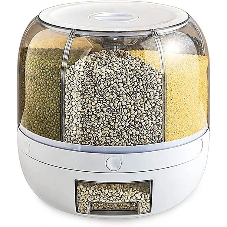 Detachable 6KGS Plastic Rice Grain Dispenser Storage Box Kitchen Dry Cereal Bulk Food Container De Alimentos Dispenser