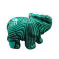 Huiying New Nature stone Malachite elephant figurines ornaments statue
