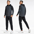 Men Jogging Suits Full Zipper Hooded Jacket and Sweat Pants Two Piece Set Sports Gym Clothing Tracksuits for Men