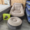 Outdoor Inflatable Sofa Flocked With Footrest Inflatable Chair Ottoman Inflatable Sofa Office Soft Leisure Nap Sofas Foot Pad