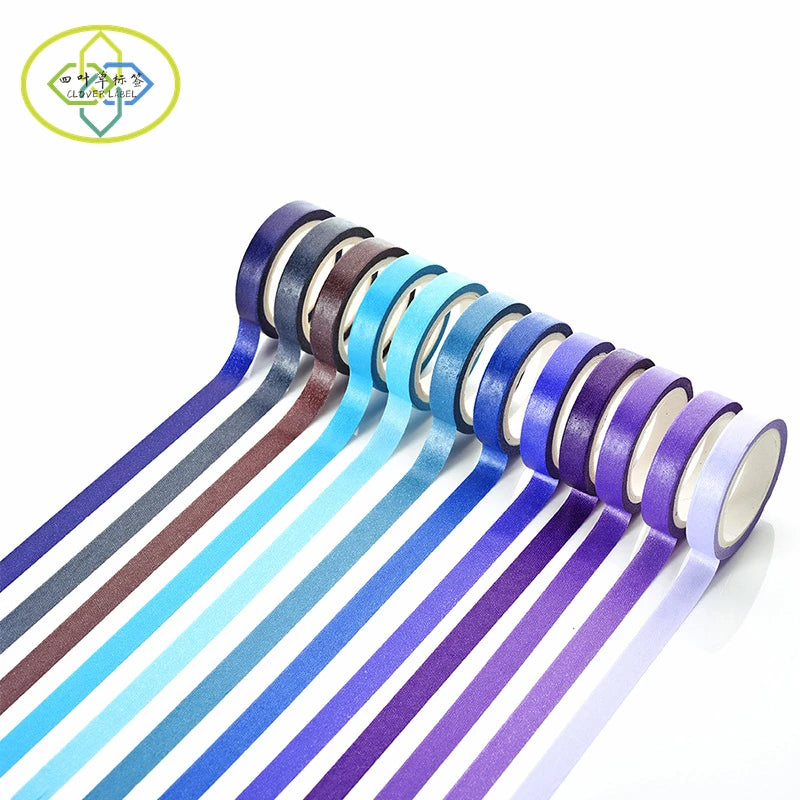 Colourful Diy Craft Masking Tape Box Custom Stationary Diary Decoration Washi Paper Tape Set