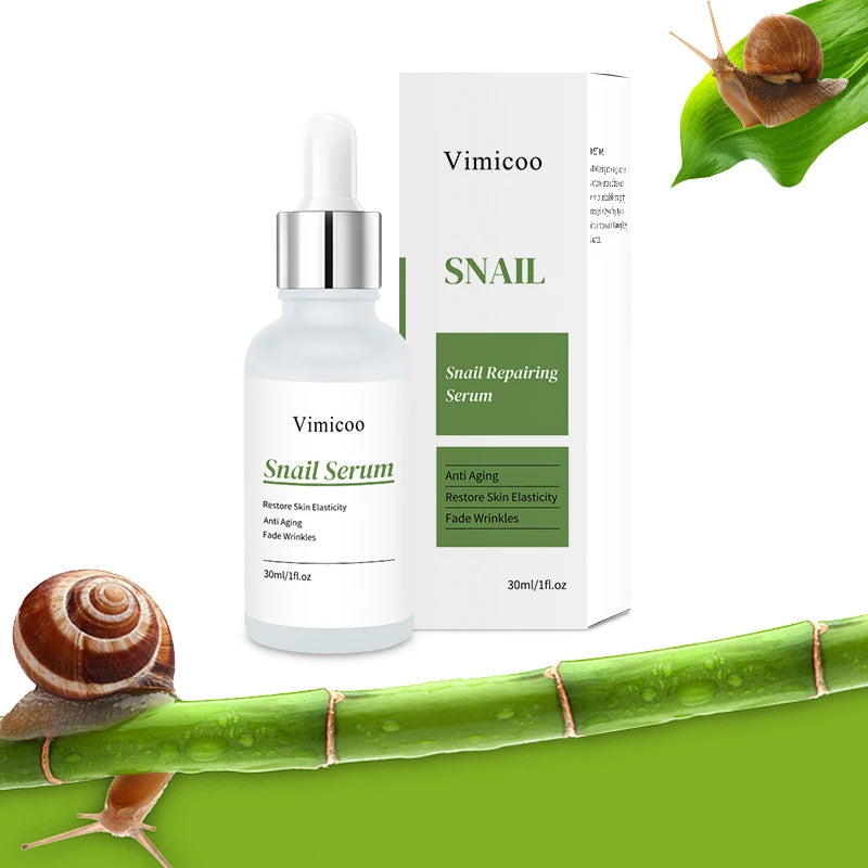 Private Label Facial Skin Care Serum  Anti Aging Wrinkles Cosmetics Beauty Organic Snail Mucin Face Korean Skincare Serum