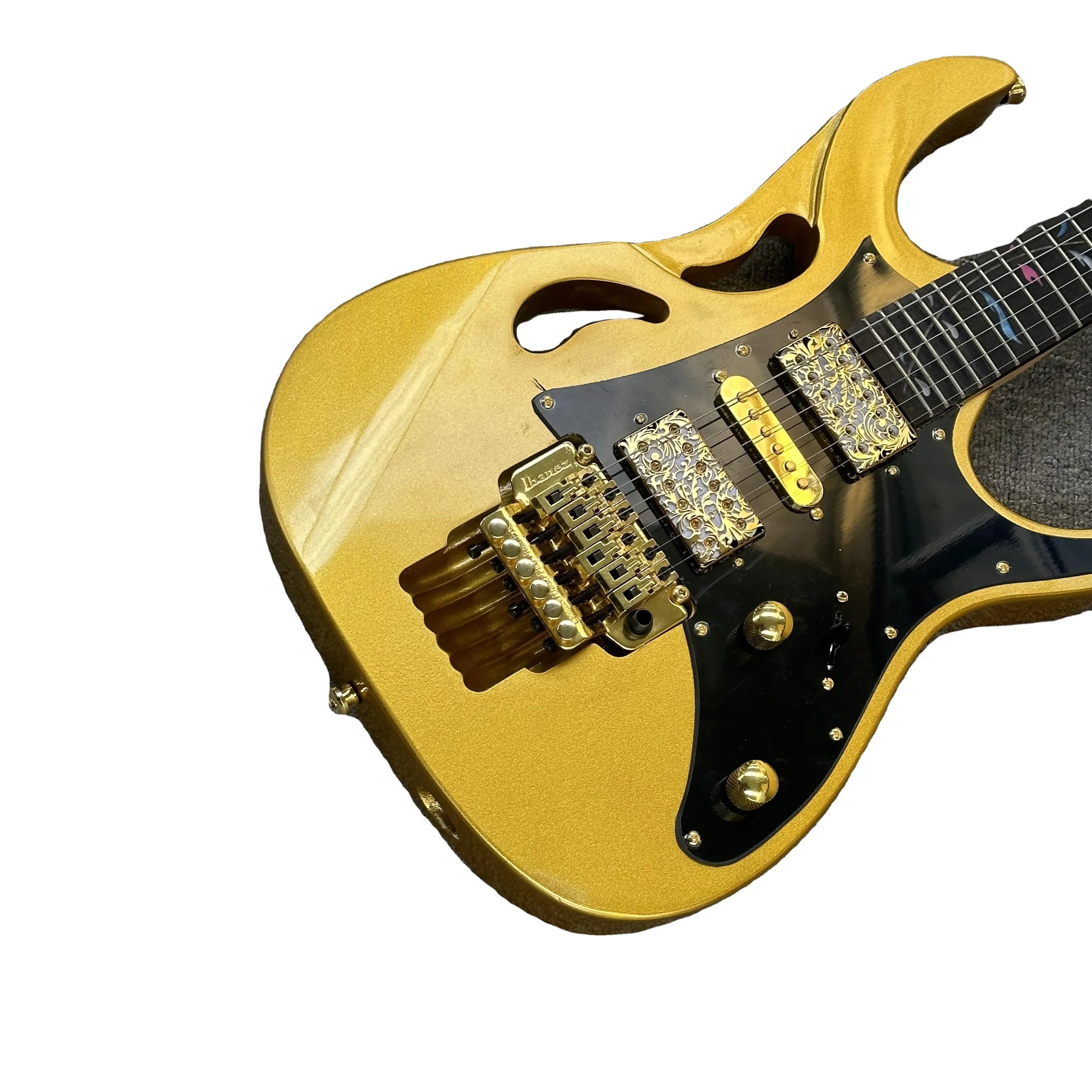 Pensa Mark Knopfler MK-I Amber Quilted Maple Top Electric Guitar White Pickups Floyd Rosewood F/S