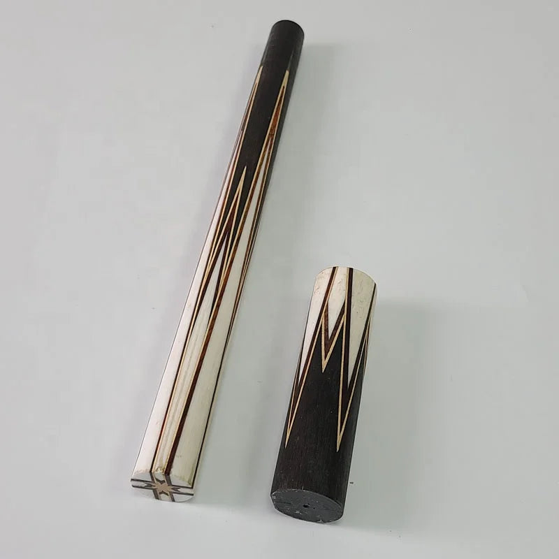 Xmlivet Half-finished 8spliced Black Ebony Wood Inlay Imported White Acrylic Pool Cue Butt Sleeves Billiard Forearm Cue Sleeves
