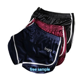 High Waist Summer Satin Shorts Casual Fitness Yoga Sports Pants with Breathable Hot Pattern Plain Dyed Techniques