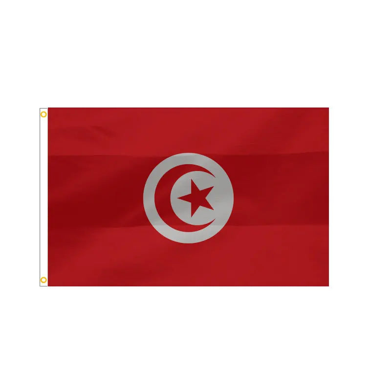Custom Size Hot Sale Tunisia Flag Wholesale Cheapest National Banner High Quality 100% Polyester Flags