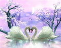 Factory Wholesale 5d Diy Full Round square AB Diamond Embroidery Original Swan Style Diamond Painting Wall Art Painting