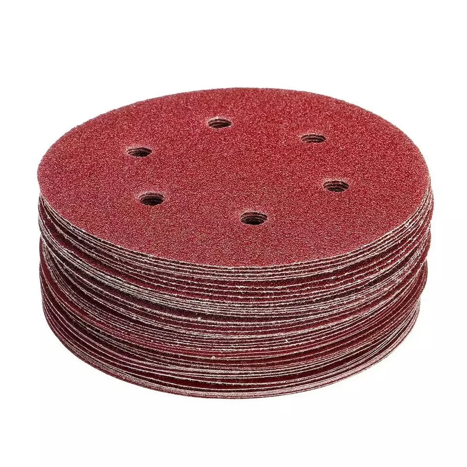 10pcs-set 50sets-ctn 150mm 6 Inch SANDING DISCS 6 Hole Sandpaper 240 Grit Orbital Sander Pads