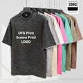 Heavyweight Custom Stone Washed T-Shirt Tshirts Oversized Heavy Cotton Blank Wholesale Vintage Acid Wash Boxy T Shirt for Men