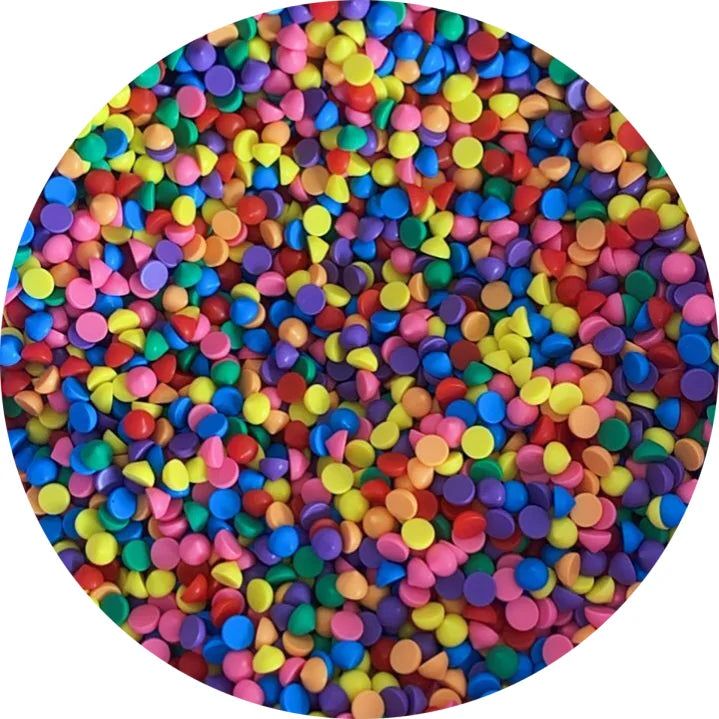 Resin Rainbow Chocolate Chips Morsels Super Realistic Candy Cabochons Flat Back Craft for Hair Bow Center Scrapbooking DIY