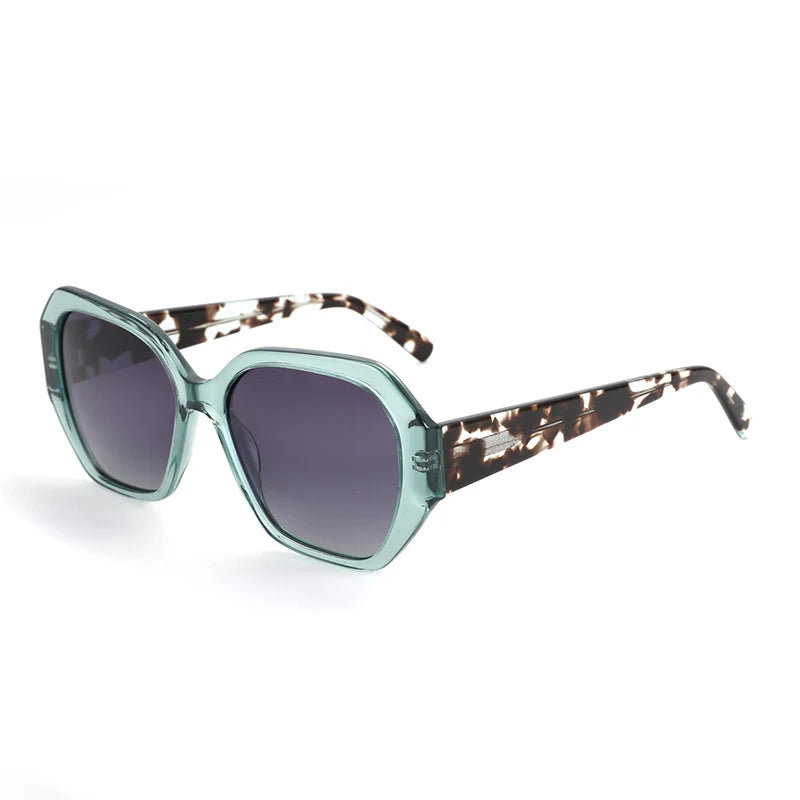 Best Sellers for Women Luxury Square Brand Sunglasses Retro Design with Big Frame Red Acetate Sun Glasses with Logo on Lens