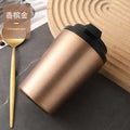 12oz Double Wall Stainless Steel Insulated Coffee Tumbler Eco-Friendly Flip Lid Milk Mug for Office Home Use Business Gifts