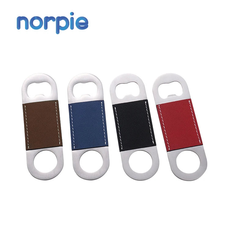 Factory Custom Beer Bottle Opener Laser Engraving Blank Leather Bottle Openers