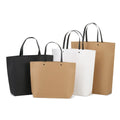 Wholesale Gift Bag Clothing Handbag Kraft Paper Black White Shopping Bag for Advertising