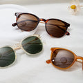 Hot Selling Vintage Fashion Designer Unisex Half Titanium Temple Protection Polarized Sunglasses Shades Eyewear