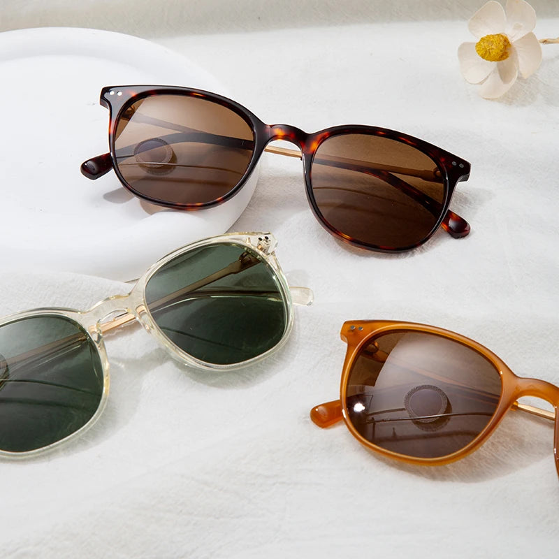 Hot Selling Vintage Fashion Designer Unisex Half Titanium Temple Protection Polarized Sunglasses Shades Eyewear