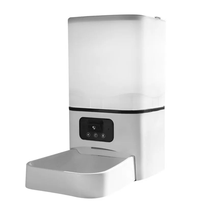 Auto Dry Food Dispenser for Cats Dogs Programmable Pet Feeder 10s Voice Recorder 4 Meals Per Day 10s Portion Plastic Automatic