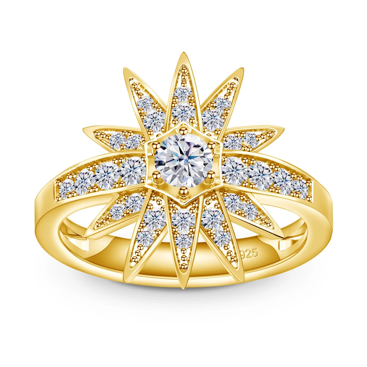 Personalized Jewelry Manufacturer Flowers Anillos 925 Silver 0.3ct Moissanite Rings Jewelry Womens Diamond Engagement Rings