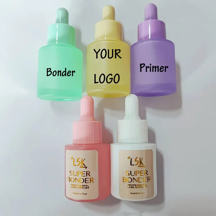 Custom Logo 15ml Fruit Scent Eyelash Extension Super Bonder Super Glue Bonder Eyelash Extension