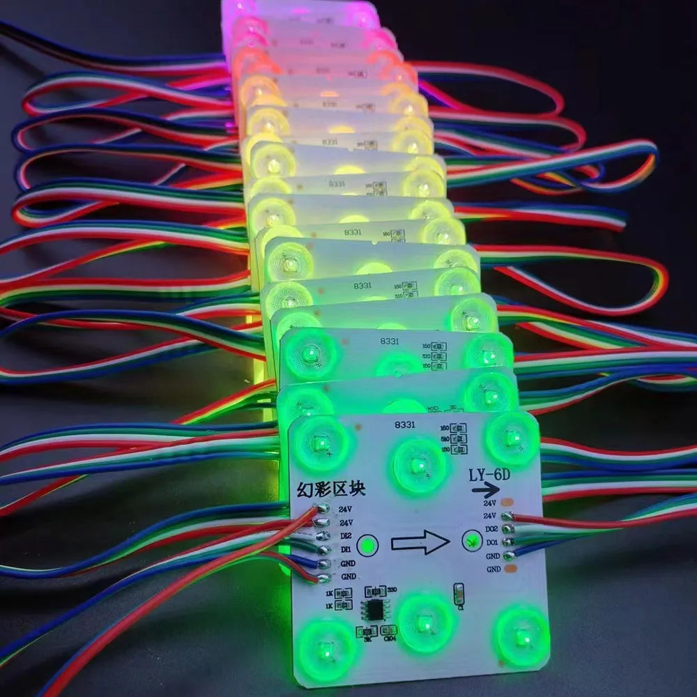 24V Smd3030 IC1818/512 68*68mm IP68 Waterproof Block Module Advertising Signs Light Source