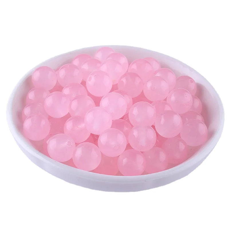 Natural Rock Crystal Rose Pink Quartz Chalcedony Round Beads 4 6 8 10 12 14MM Handmade DIY Bracelet Beads for Jewelry Making