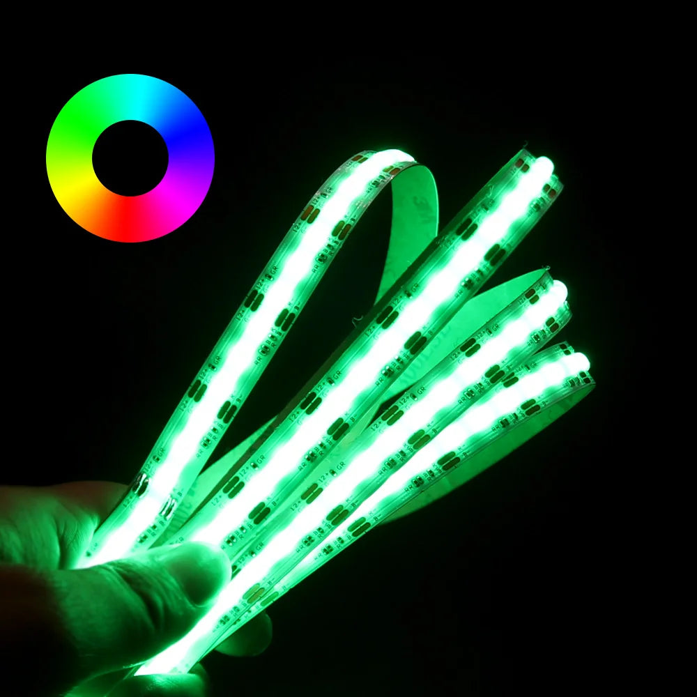 High Quality Smart RGB LED Strip Lights 24V 840leds/m 10mm Red Green Blue Cob Light Strip Multicolor TV LED Strip LED Tape