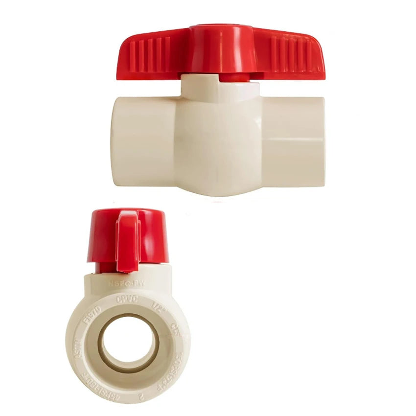 Cpvc Pipe Fittings Astm Compact Ball Valve Thread With T-handle 1/2 to 4 Inch