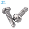 Self Tapping Stainless Steel Zinc Plated Metric Phillips Pan Head Self Drilling Screws DIN7504R