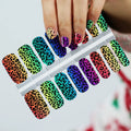 16 Strips Wholesale Leopard Print Full Coverage 2D/3D Eco-friendly Easy Apply Nail Polish Stickers