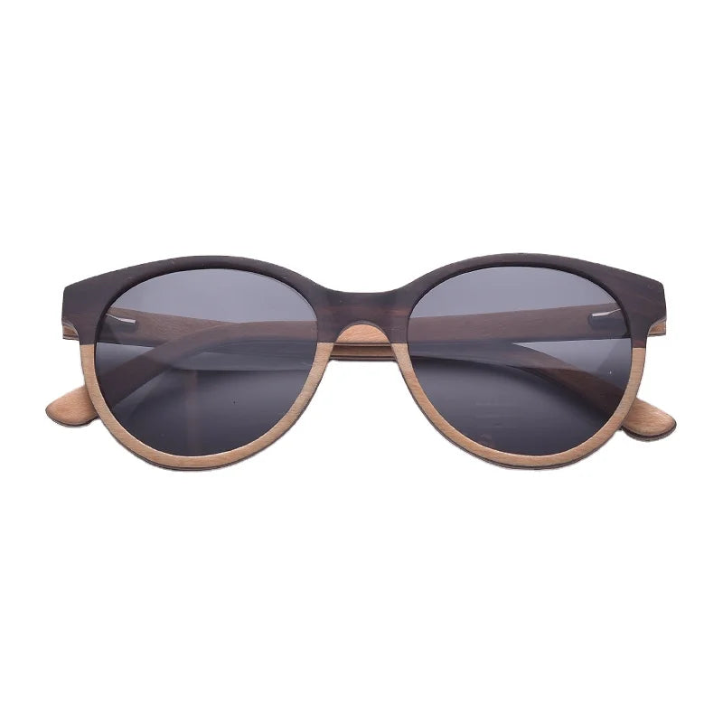 OEM UV400 Handmade Fashion Men Splice Plate Wooden Sunglasses 2022 Full Eco-friendly Polarized  Wood Sunglasses Women
