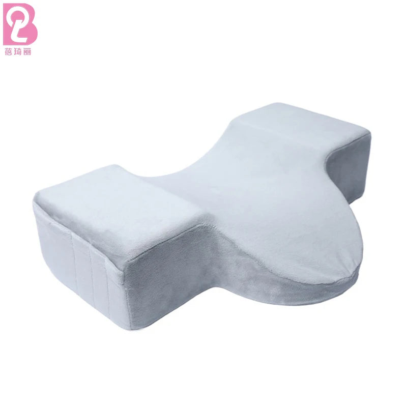 Beiqili Salon Lash Extension U-Shape Memory Foam Neck Pillow Back Sleeper Beauty Cervical Velvet Patented Eyelashes Tools