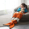 NMY Crochet Mermaid Tail Nemo Knitted Throw Blanket for Kids Children Sleeping Bag