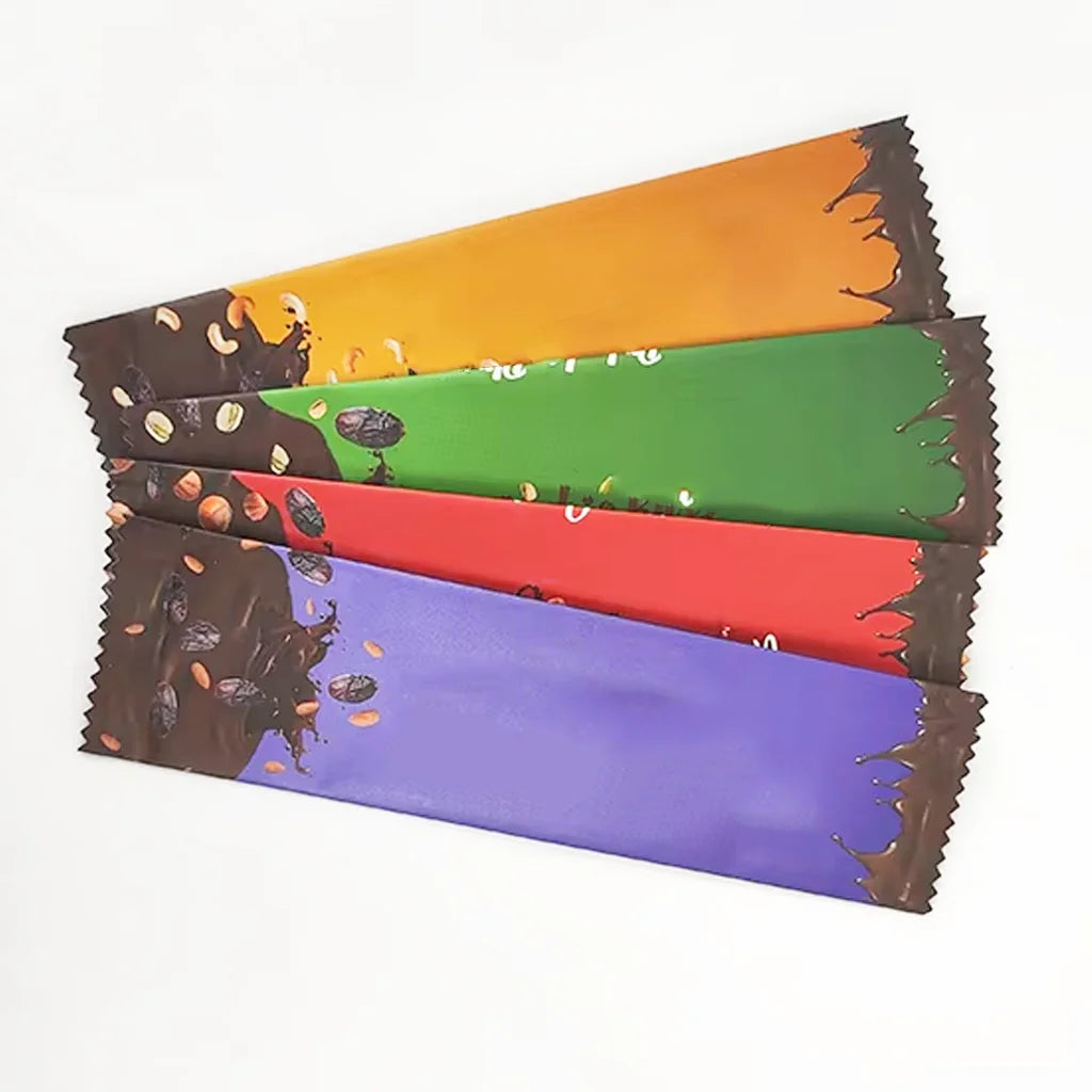 Back Side Seal Packaging Custom Chocolate Bar Bags Food Custom Logo Middle Side Seal Bag Custom Resealable Bags