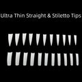 Newest 550pcs Xxl French Straight False Nails Acrylic Tips Square Customized Logo Shell Straight Nail Tips