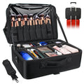 Relavel Extra Large Professional Adjustable Dividers Strap Travel Items  Makeup Organizer Cosmetic Makeup Bags Cases