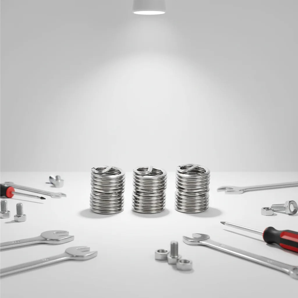 M6 M10 1.25 1.5D Natural Surface Stainless Steel Wire Thread Inserts Locking Type Product