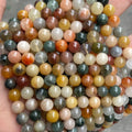Wholesale 6/8/10mm Natural Stone Mix Rutilated Quartz Crystal Beads Round Gemstone Loose Beads