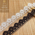 New Single-Sided Embroidered Water Soluble Lace Trim Flower Decoration 3CM Width for Dresses Shoes Skirts-Wholesale Accessory MegaBDM